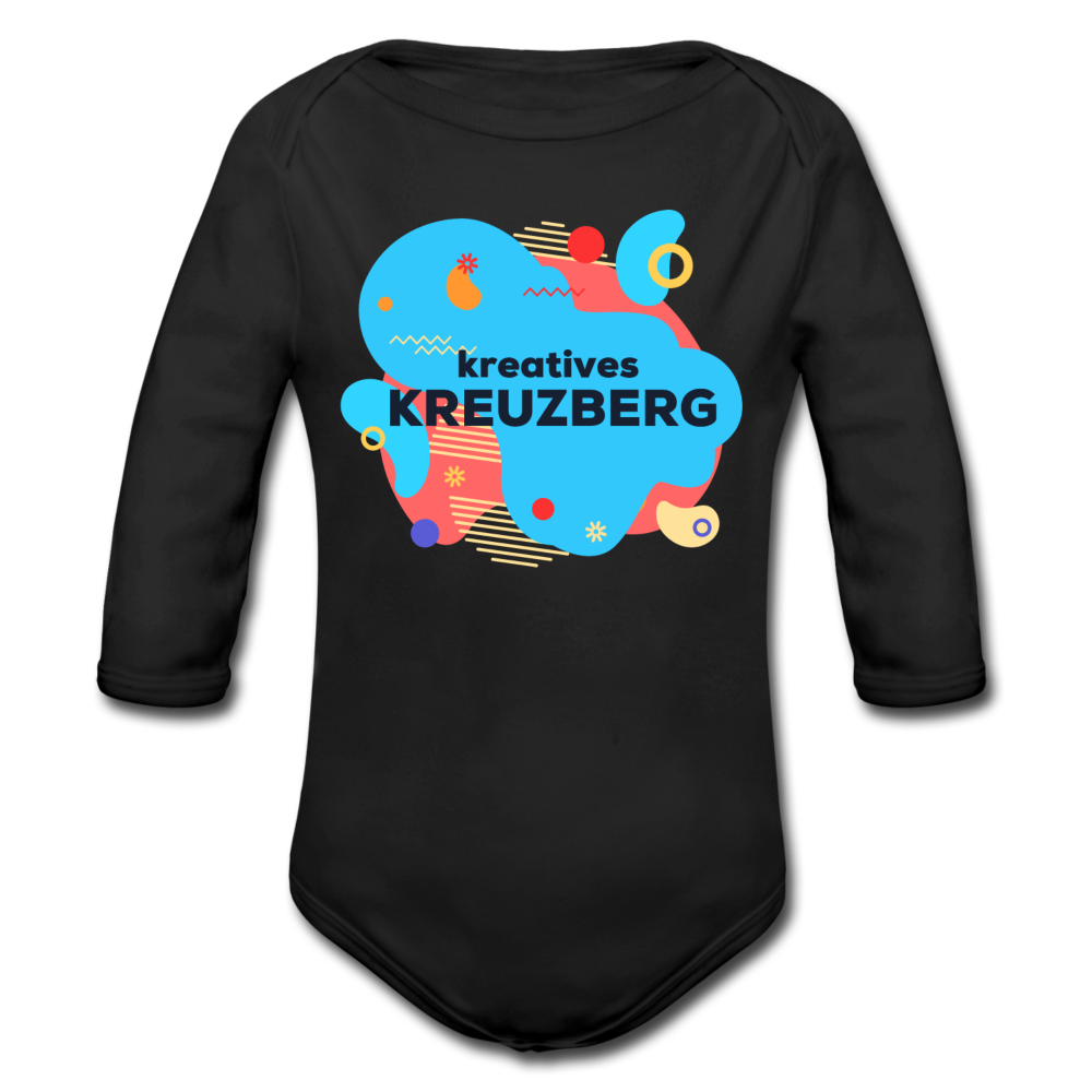 Kreatives Kreuzberg - Bio-Langarmbody - Schwarz