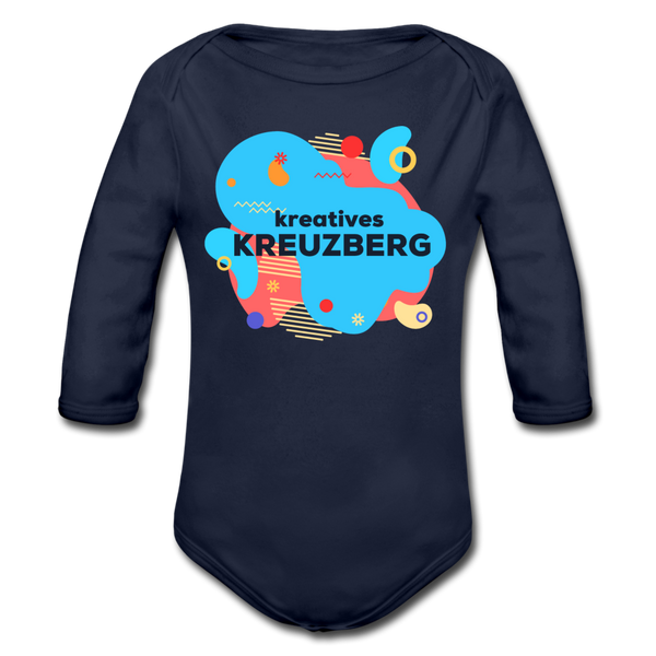 Kreatives Kreuzberg - Bio-Langarmbody - Dunkelnavy
