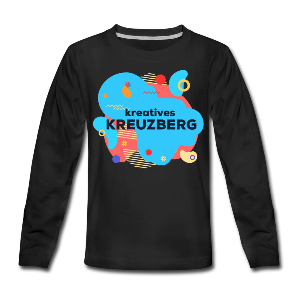 Kreatives Kreuzberg - Kinder Langarmshirt - Schwarz
