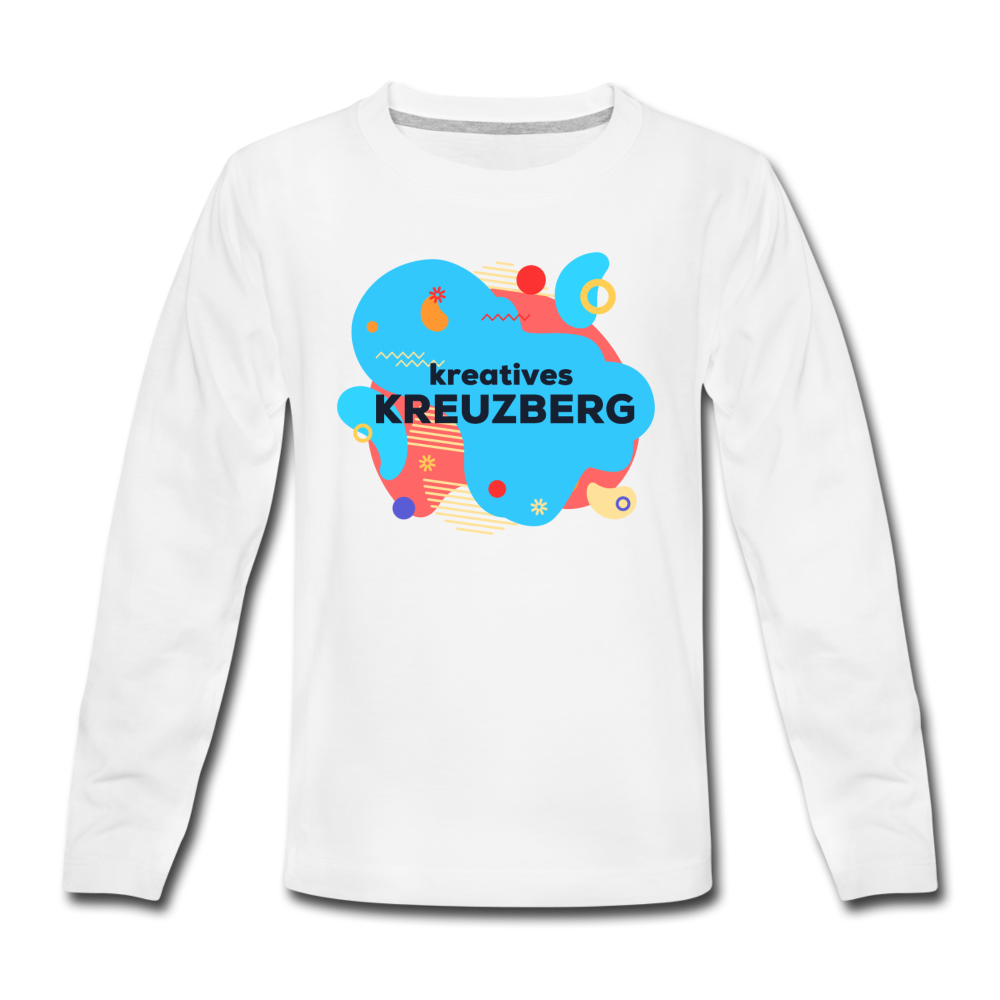 Kreatives Kreuzberg - Teenager Langarmshirt - Weiß