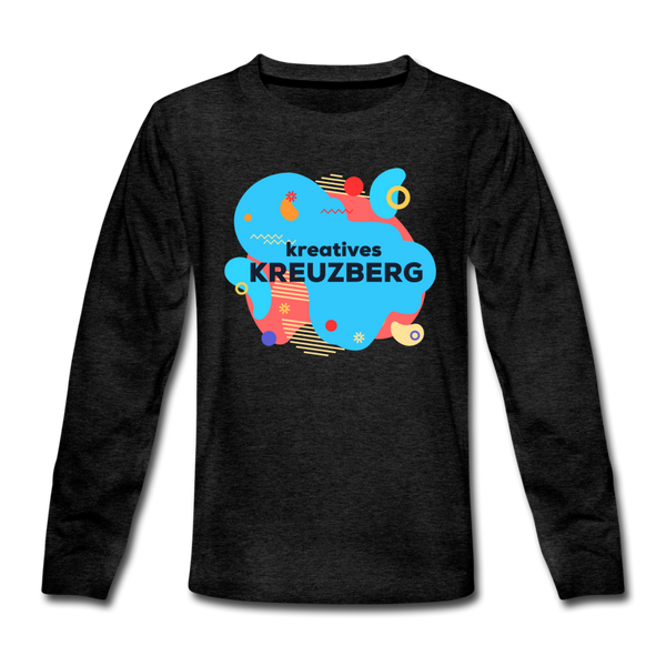 Kreatives Kreuzberg - Teenager Langarmshirt - Anthrazit