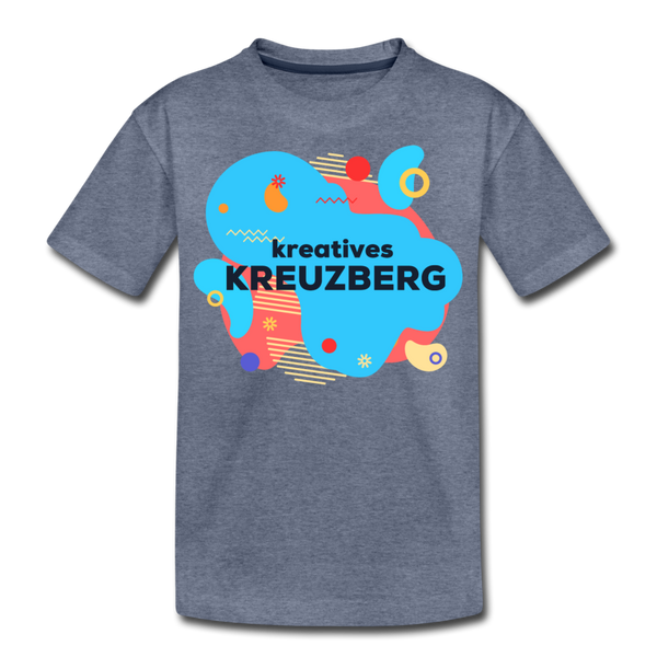 Kreatives Kreuzberg - Teenager Premium T-Shirt - Blau meliert