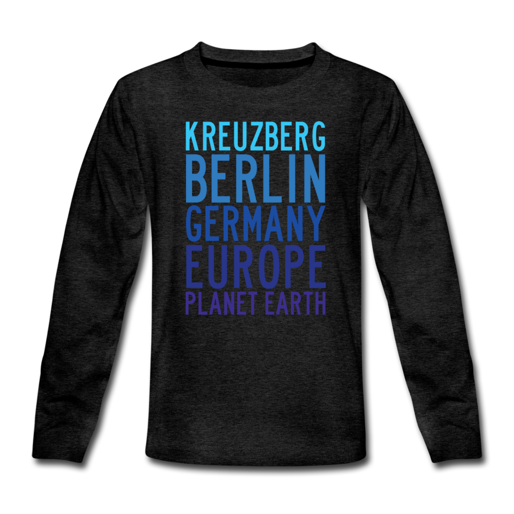 Kreuzberg - Planet Earth - Teenager Langarmshirt - Anthrazit
