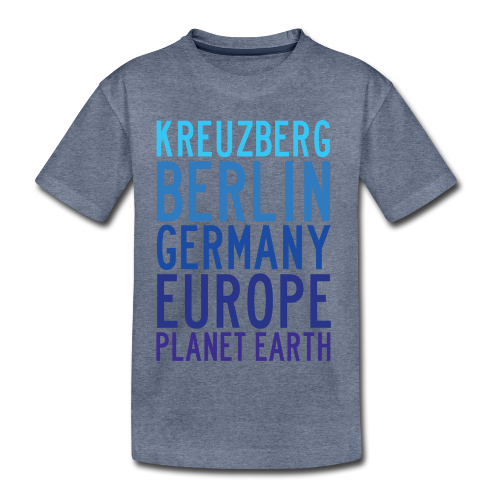 Kreuzberg - Planet Earth - Teenager Premium T-Shirt - Blau meliert