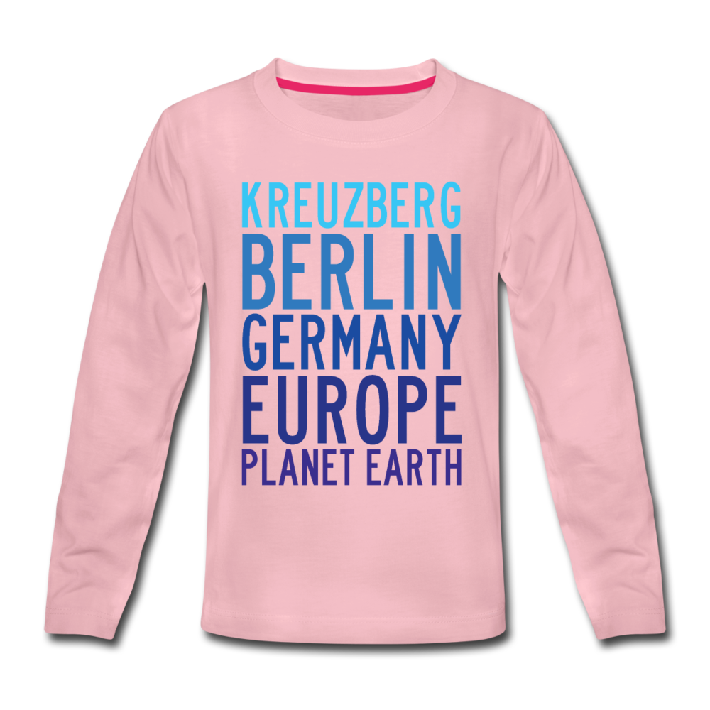 Kreuzberg - Planet Earth - Kinder Langarmshirt - Hellrosa