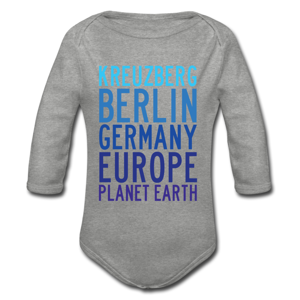 Kreuzberg - Planet Earth - Bio-Langarmbody - Grau meliert