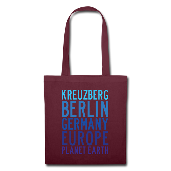 Kreuzberg - Planet Earth - Stoffbeutel - Burgunderrot