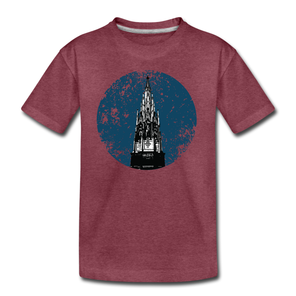 Viktoriapark - Kinder Premium T-Shirt - Bordeauxrot meliert