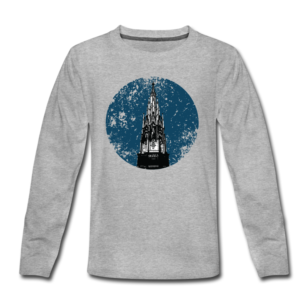 Viktoriapark - Teenager Langarmshirt - Grau meliert