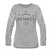 Getanzt in der Kreuzberger Nacht - Frauen Premium Langarmshirt - Grau meliert