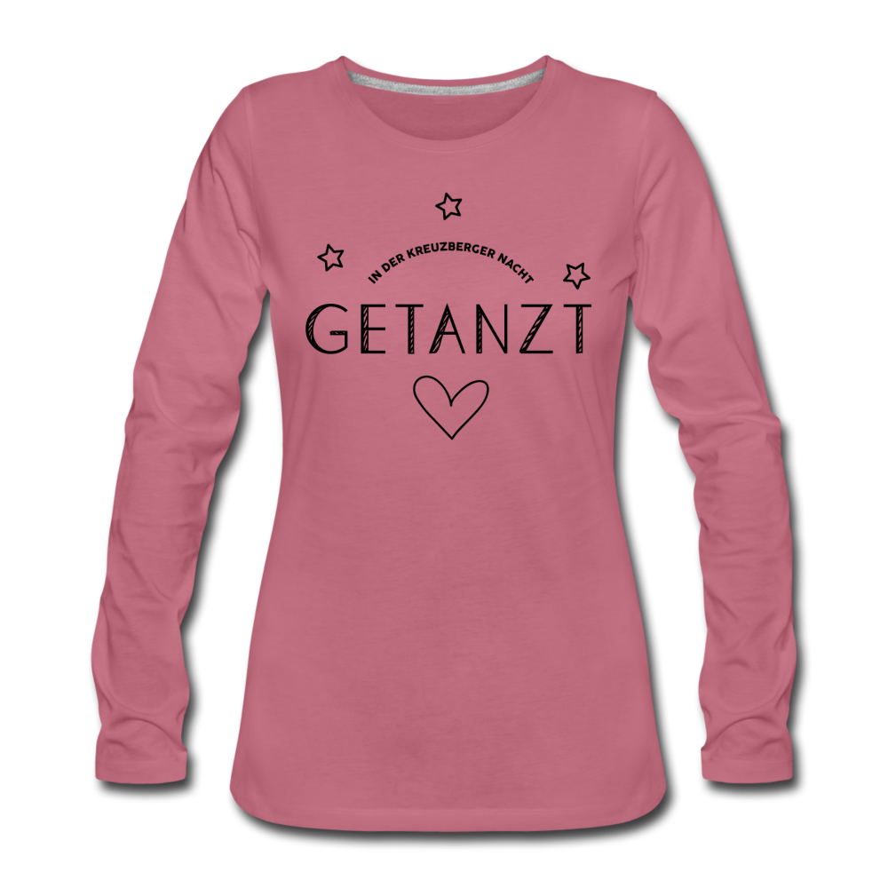Getanzt in der Kreuzberger Nacht - Frauen Premium Langarmshirt - Malve