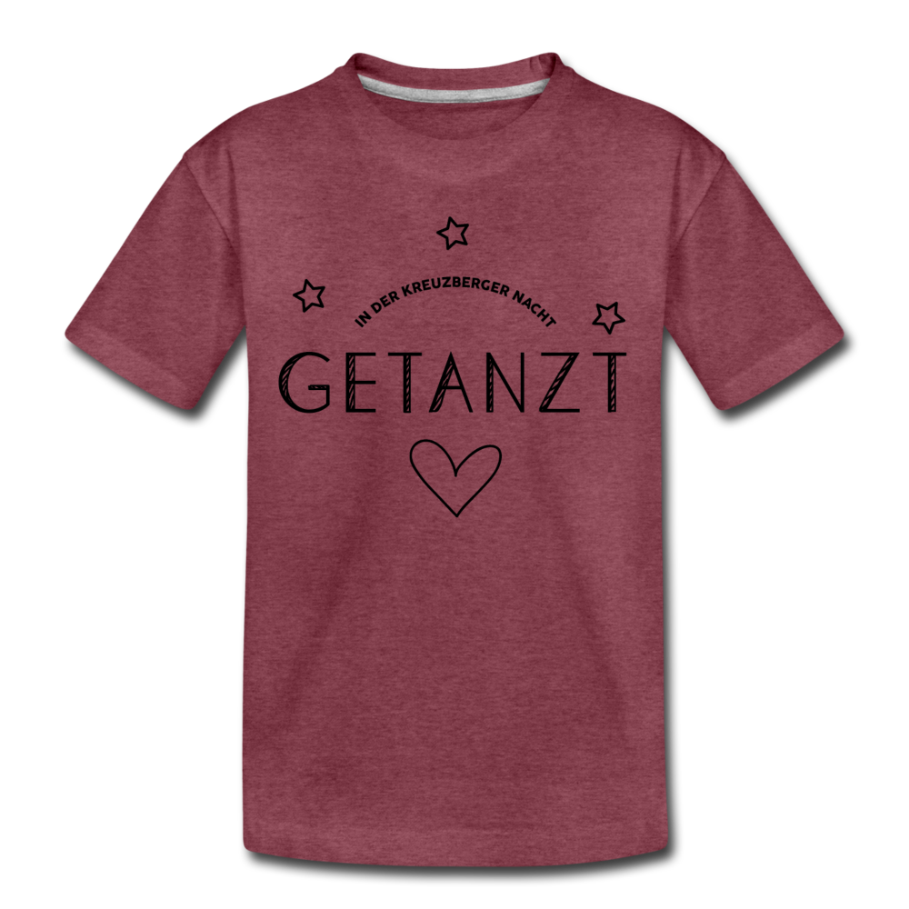 Getanzt in der Kreuzberger Nacht - Teenager Premium T-Shirt - Bordeauxrot meliert
