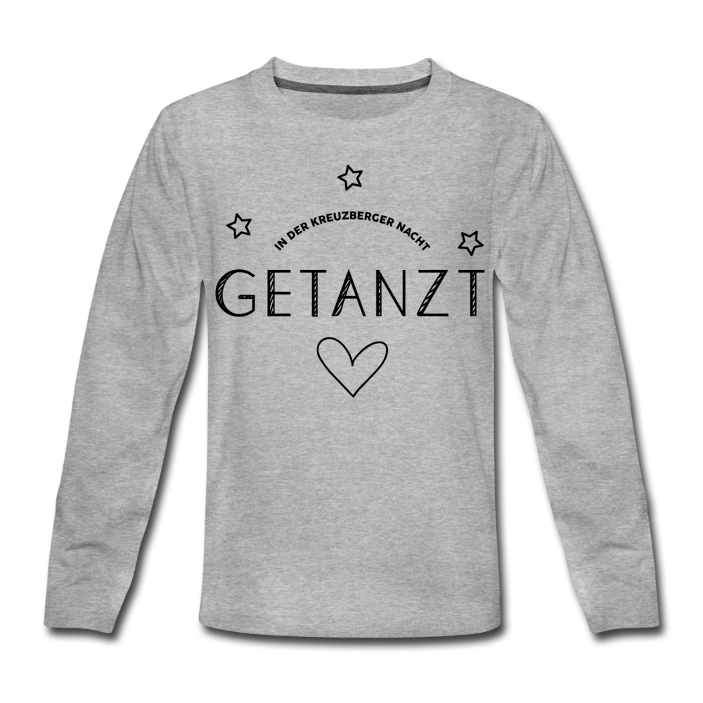 Getanzt in der Kreuzberger Nacht - Kinder Langarmshirt - Grau meliert