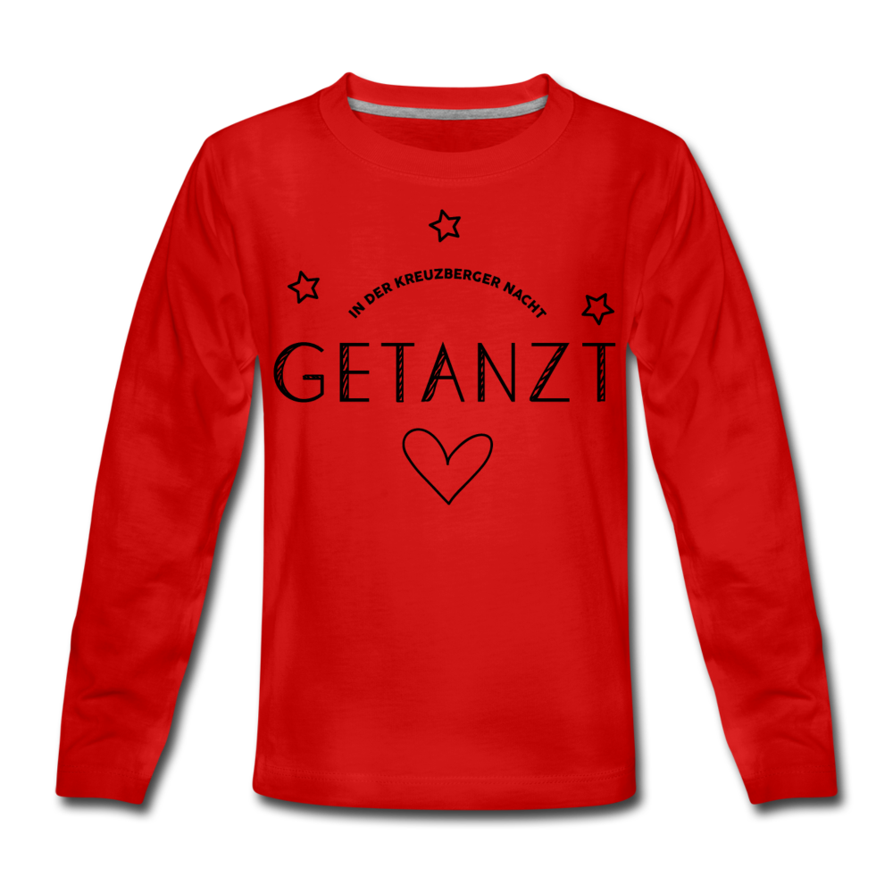 Getanzt in der Kreuzberger Nacht - Kinder Langarmshirt - Rot