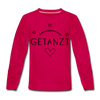 Getanzt in der Kreuzberger Nacht - Kinder Langarmshirt - dunkles Pink