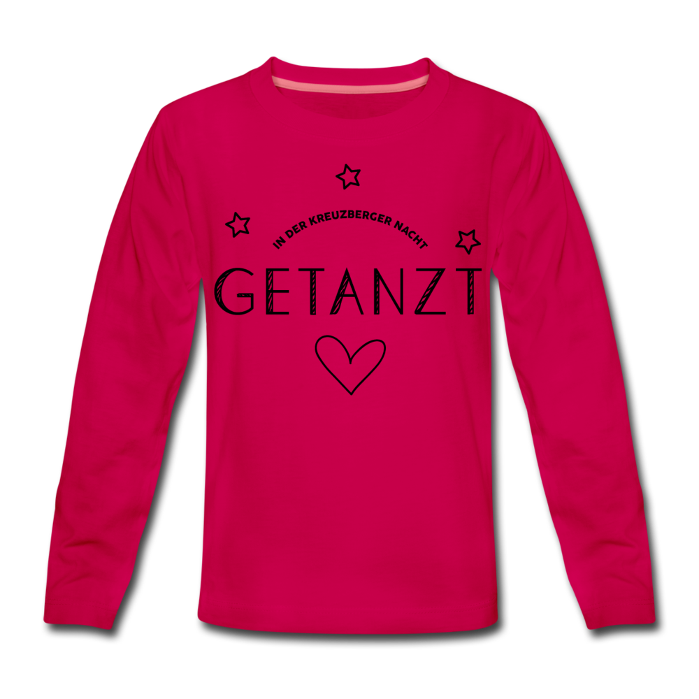 Getanzt in der Kreuzberger Nacht - Kinder Langarmshirt - dunkles Pink