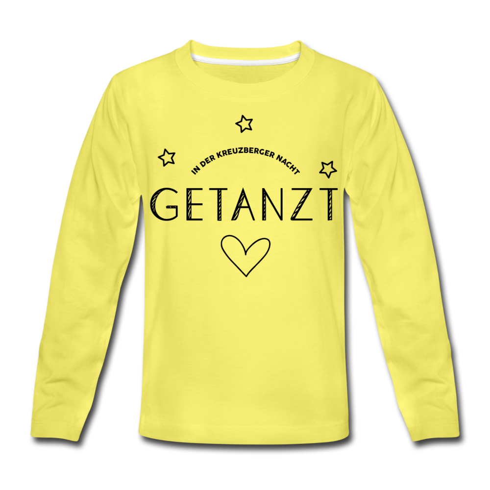 Getanzt in der Kreuzberger Nacht - Kinder Langarmshirt - Gelb