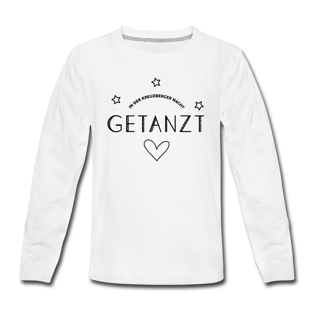 Getanzt in der Kreuzberger Nacht - Teenager Langarmshirt - Weiß