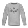 Getanzt in der Kreuzberger Nacht - Teenager Langarmshirt - Grau meliert