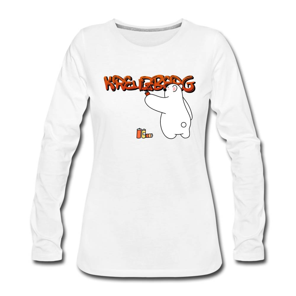 Kreuzberg Graffiti - Frauen Premium Langarmshirt - Weiß