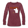 Kreuzberg Graffiti - Frauen Premium Langarmshirt - Bordeauxrot meliert