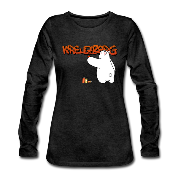 Kreuzberg Graffiti - Frauen Premium Langarmshirt - Anthrazit