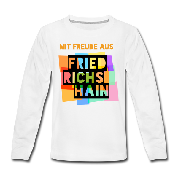 Freude aus Friedrichshain - Kinder Langarmshirt - Weiß