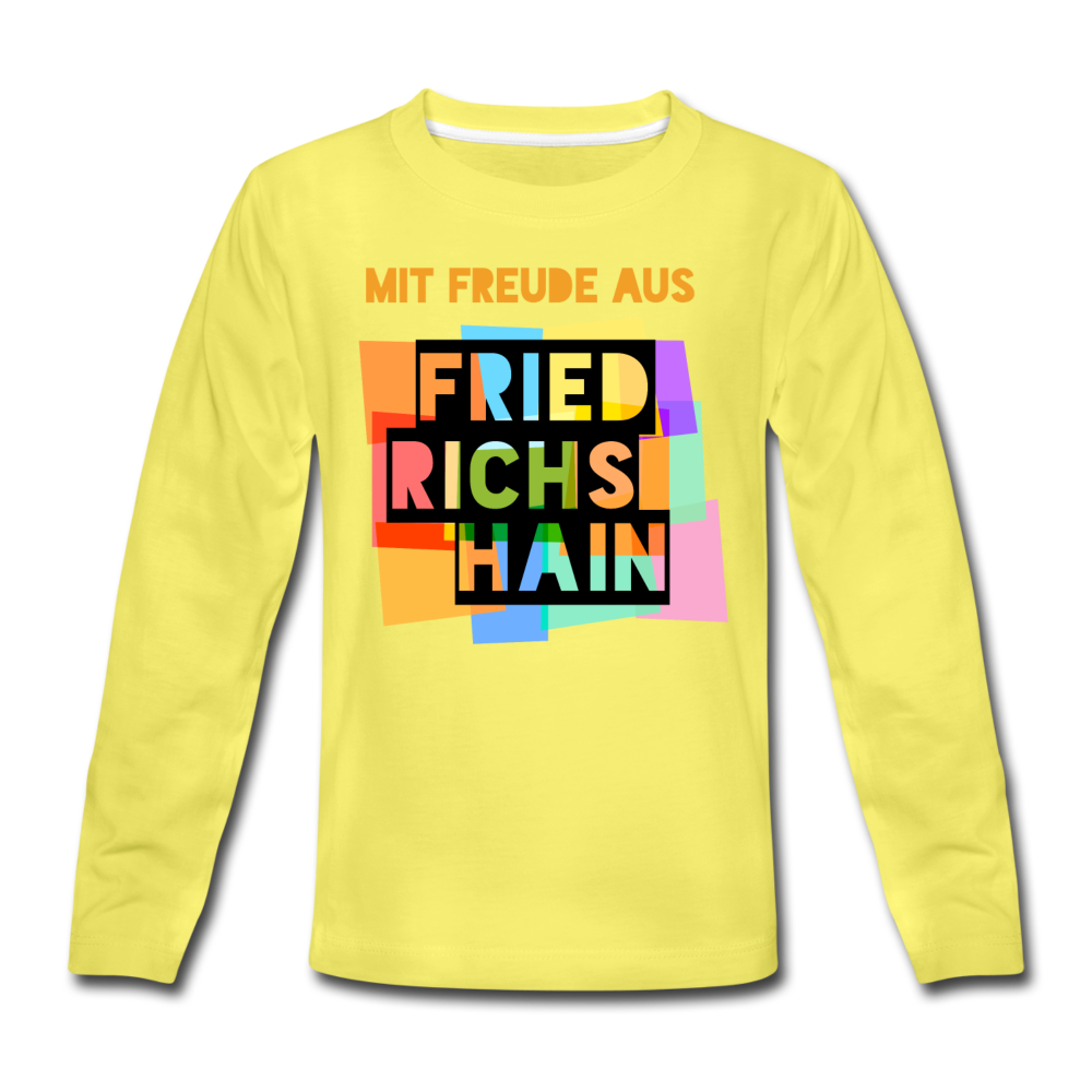 Freude aus Friedrichshain - Kinder Langarmshirt - Gelb