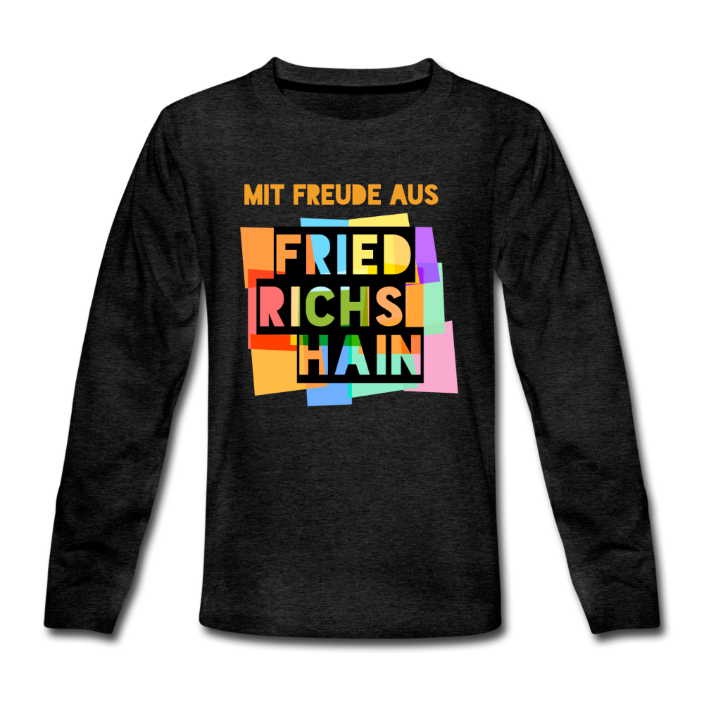 Freude aus Friedrichshain - Teenager Langarmshirt - Anthrazit