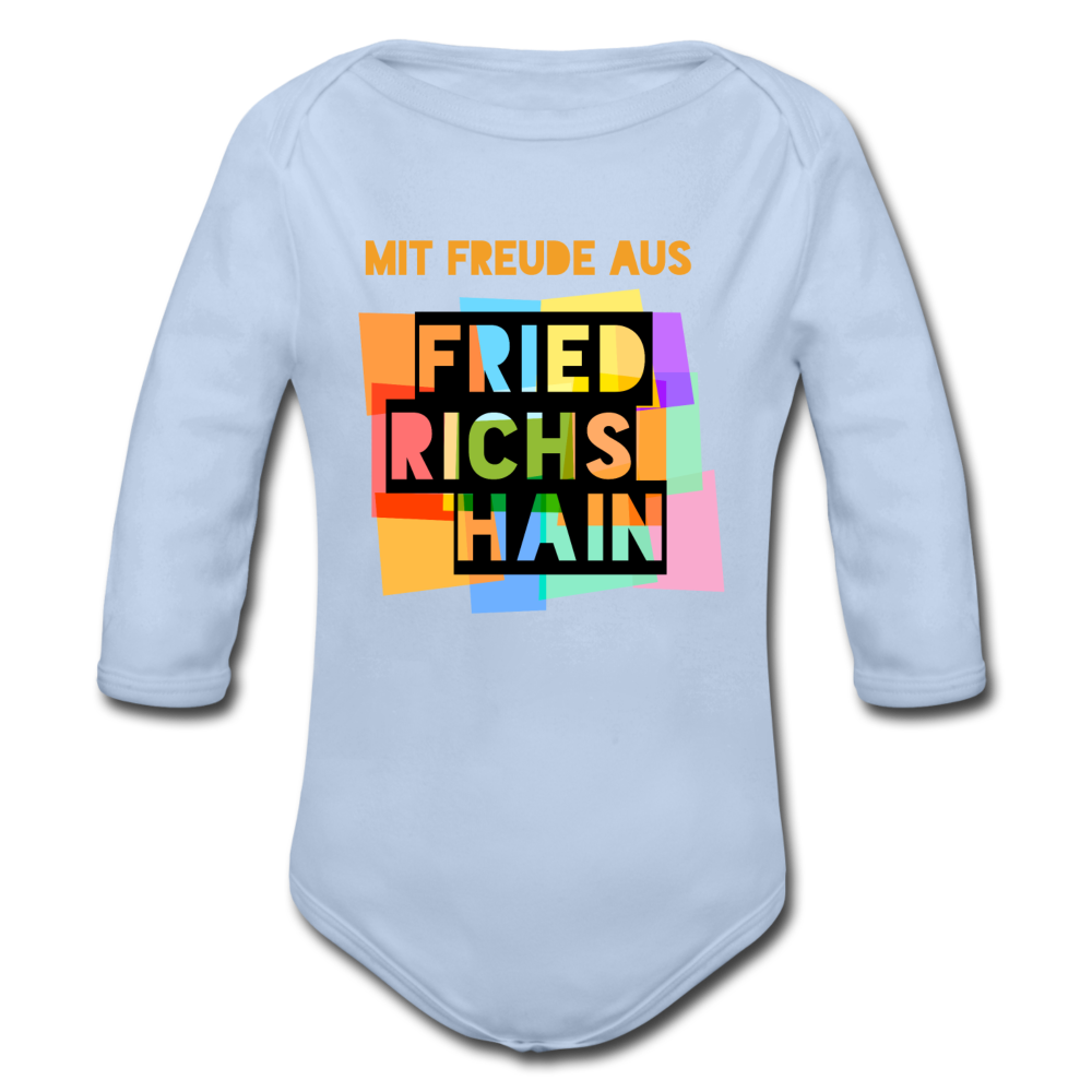 Freude aus Friedrichshain - Bio-Langarmbody - Sky