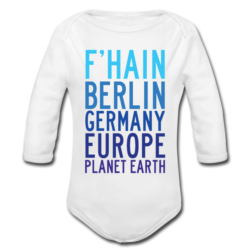 F'hain - Planet Earth - Bio-Langarmbody - Weiß