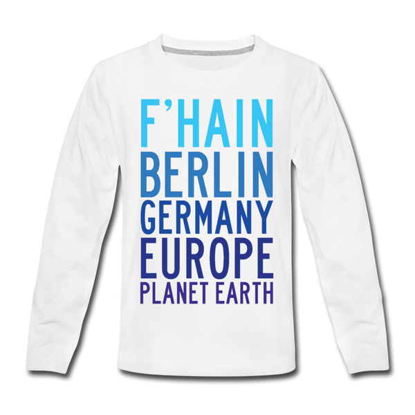 F'hain - Planet Earth - Kinder Langarmshirt - Weiß