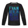F'hain - Planet Earth - Kinder Langarmshirt - Schwarz