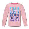 F'hain - Planet Earth - Kinder Langarmshirt - Hellrosa