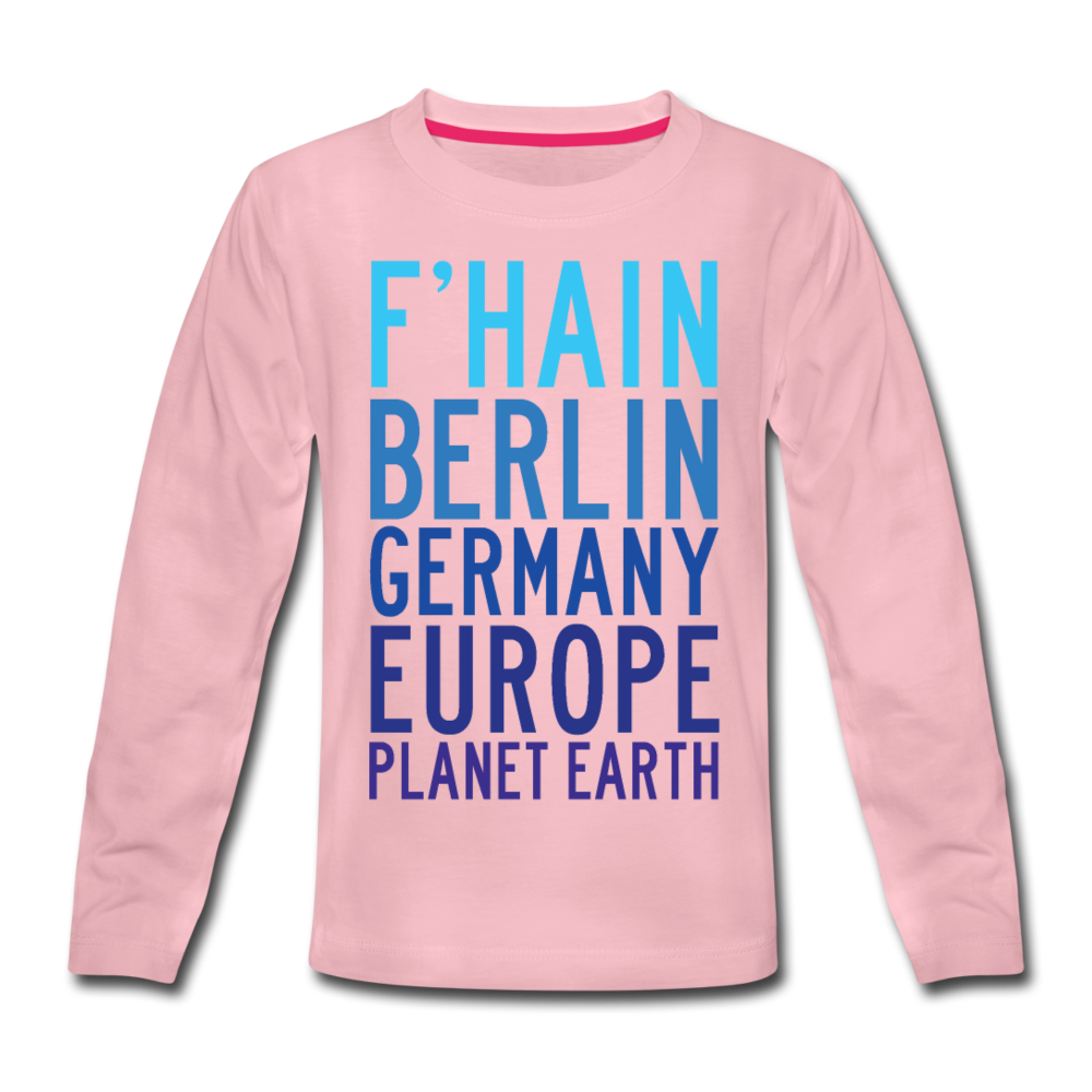 F'hain - Planet Earth - Kinder Langarmshirt - Hellrosa