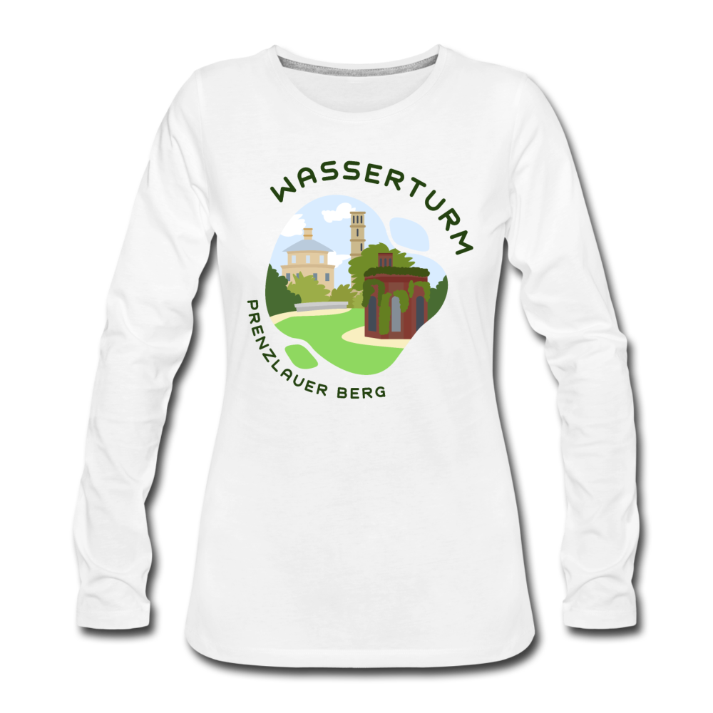Wasserturm Prenzlauer Berg - Frauen Premium Langarmshirt - Weiß