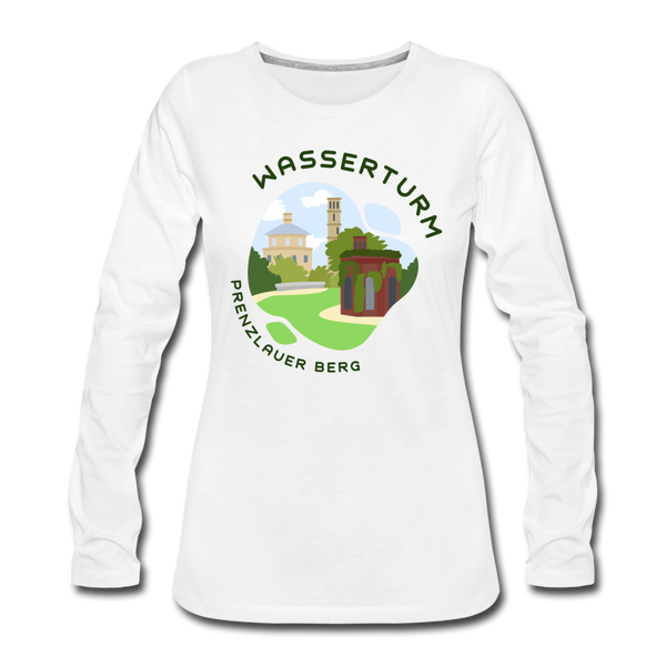 Wasserturm Prenzlauer Berg - Frauen Premium Langarmshirt - Weiß