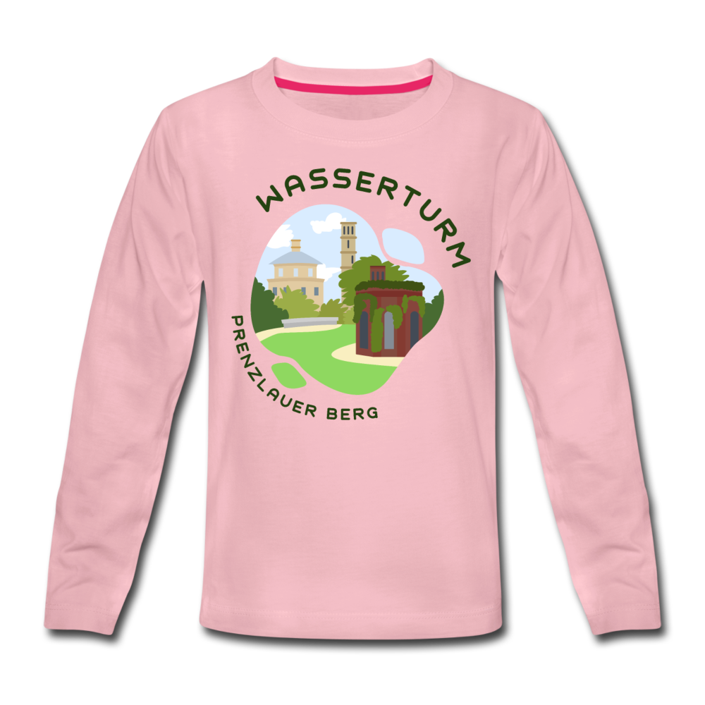 Wasserturm Prenzlauer Berg - Kinder Langarmshirt - Hellrosa