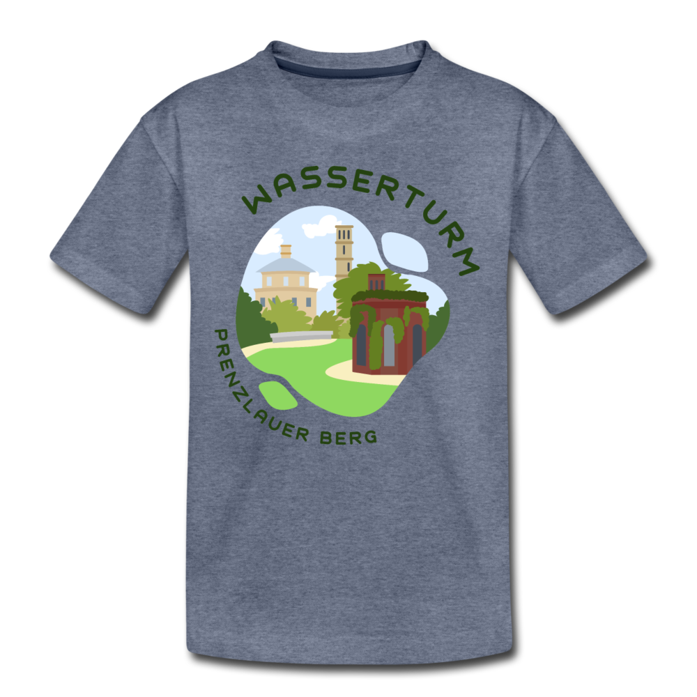 Wasserturm Prenzlauer Berg - Teenager Premium T-Shirt - Blau meliert