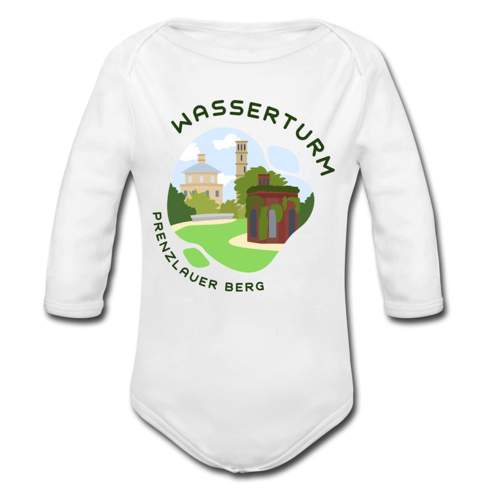 Wasserturm Prenzlauer Berg - Bio-Langarmbody - Weiß
