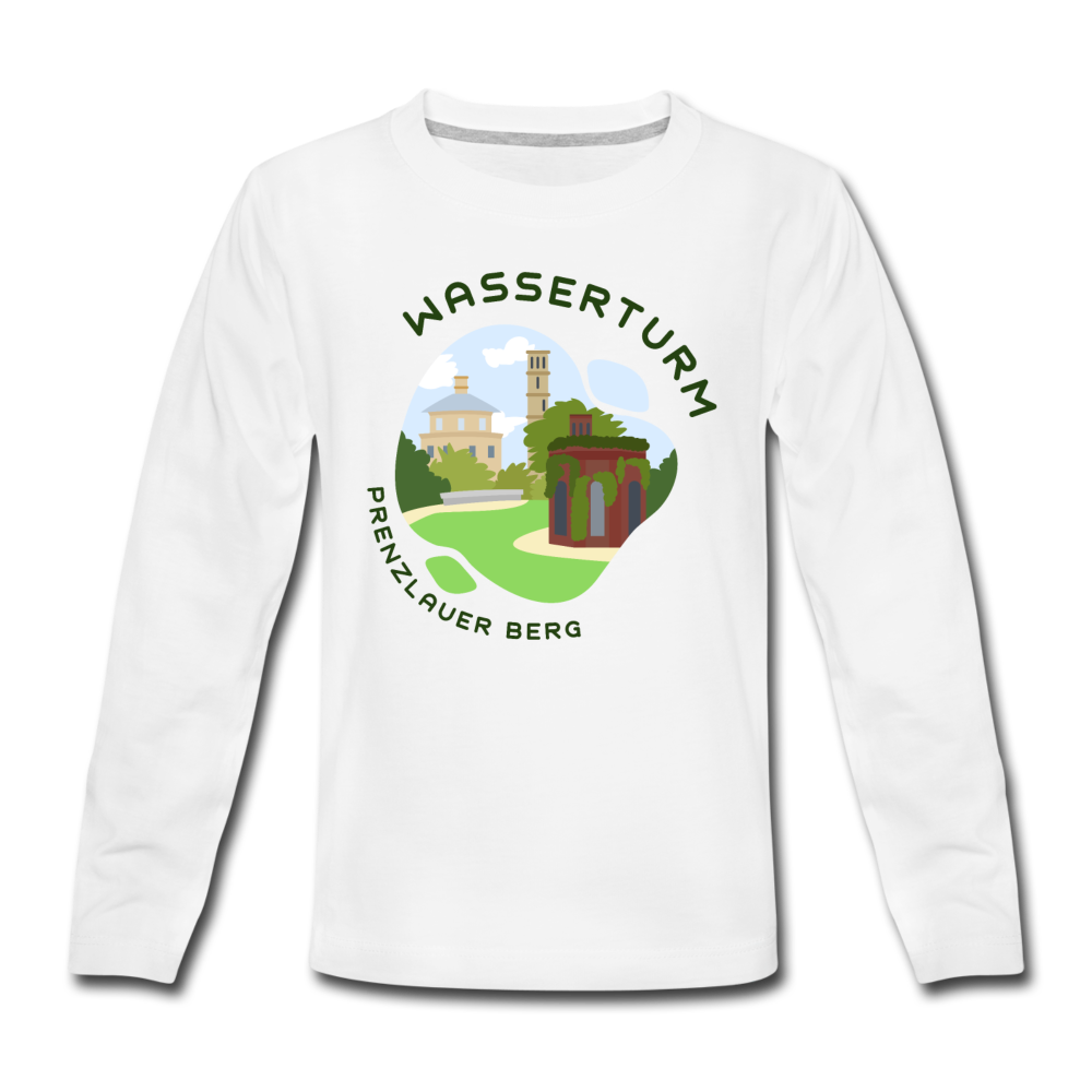 Wasserturm Prenzlauer Berg - Teenager Langarmshirt - Weiß