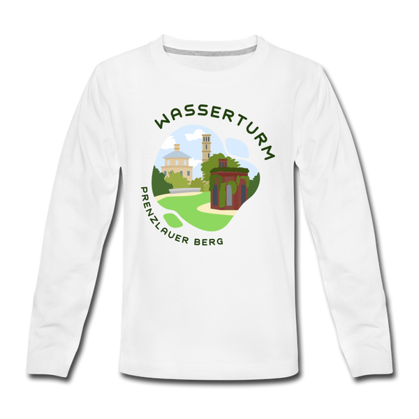 Wasserturm Prenzlauer Berg - Teenager Langarmshirt - Weiß