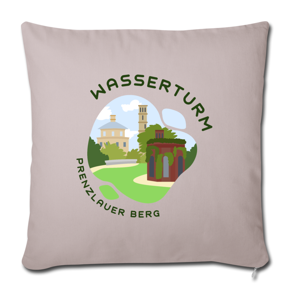 Wasserturm Prenzlauer Berg - Sofakissen mit Füllung (45 x 45 cm) - helles Taupe