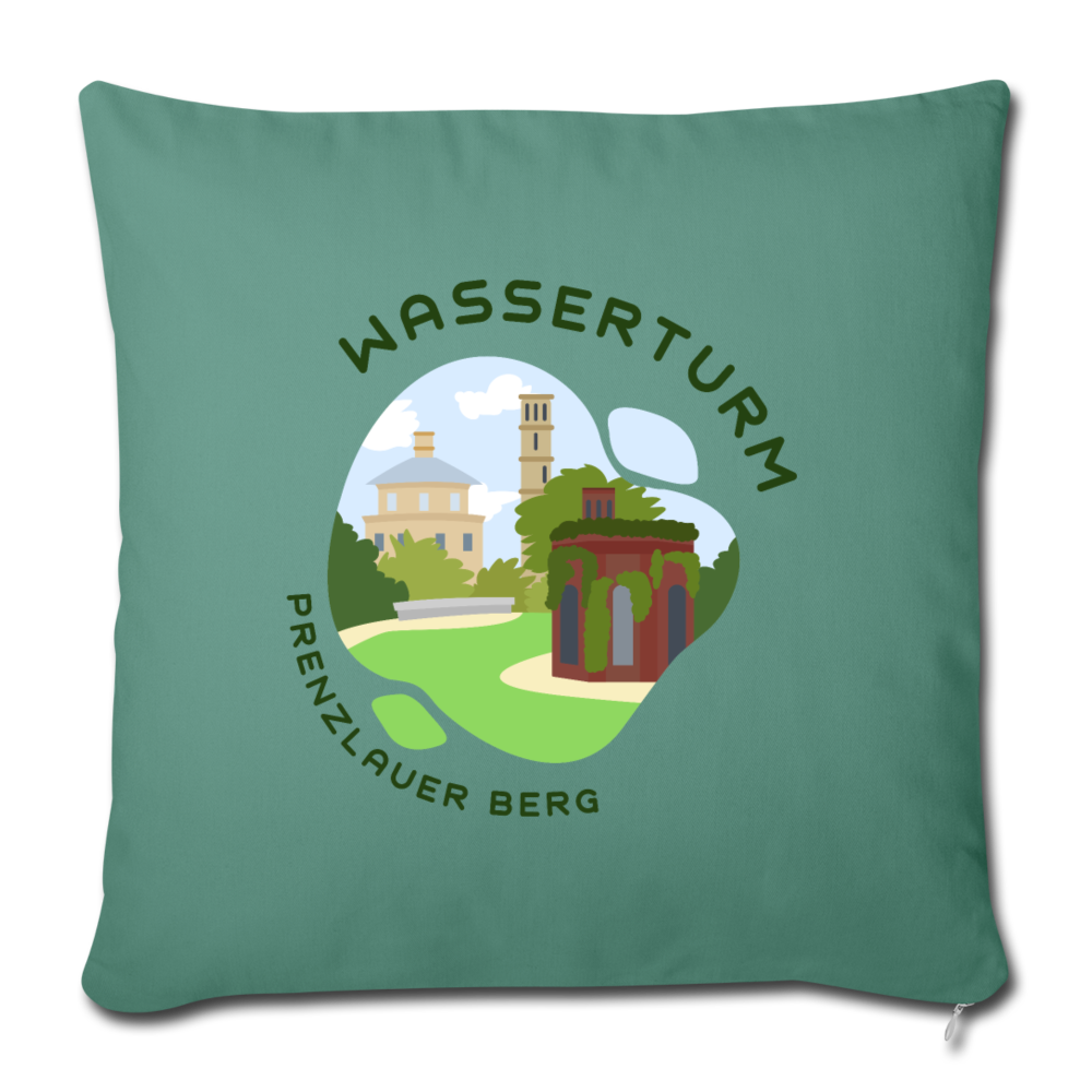 Wasserturm Prenzlauer Berg - Sofakissen mit Füllung (45 x 45 cm) - Tanngrün