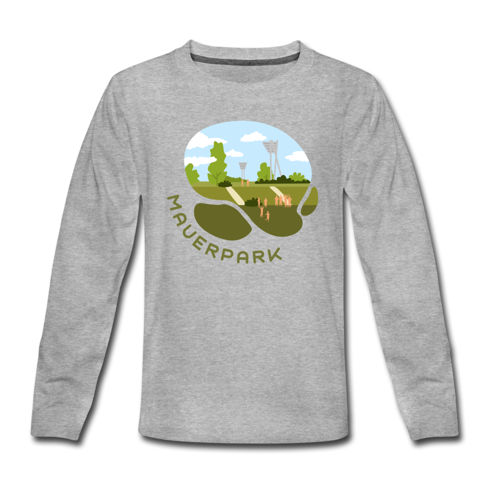 Mauerpark - Teenager Langarmshirt - Grau meliert