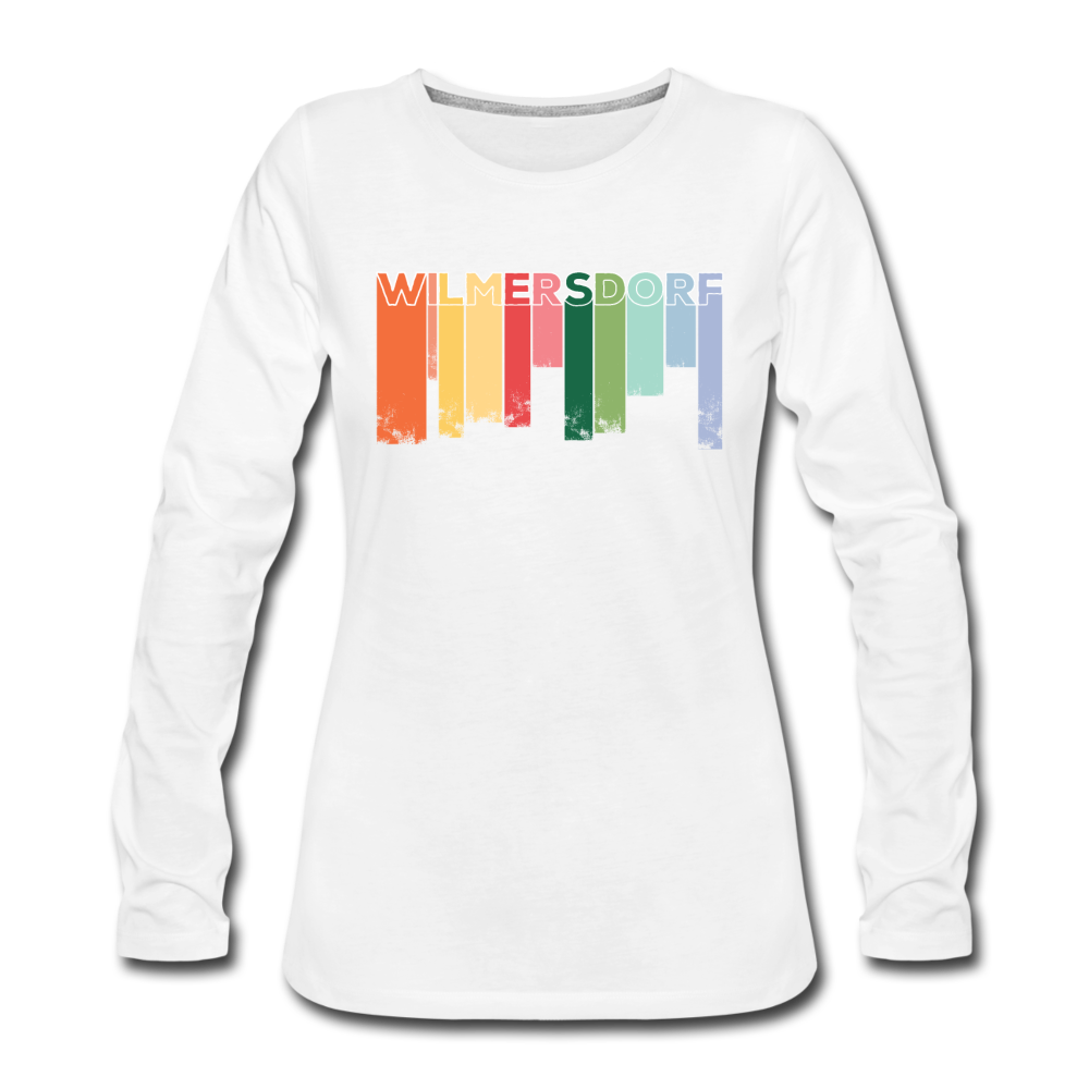 Wilmersdorf Regen - Frauen Premium Langarmshirt - Weiß