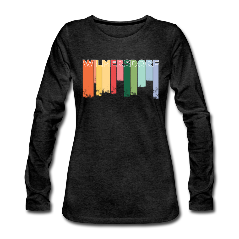 Wilmersdorf Regen - Frauen Premium Langarmshirt - Anthrazit