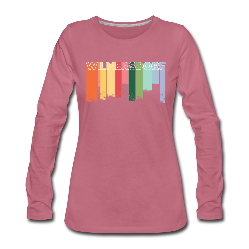 Wilmersdorf Regen - Frauen Premium Langarmshirt - Malve