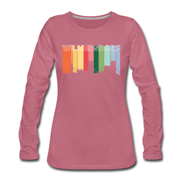 Wilmersdorf Regen - Frauen Premium Langarmshirt - Malve