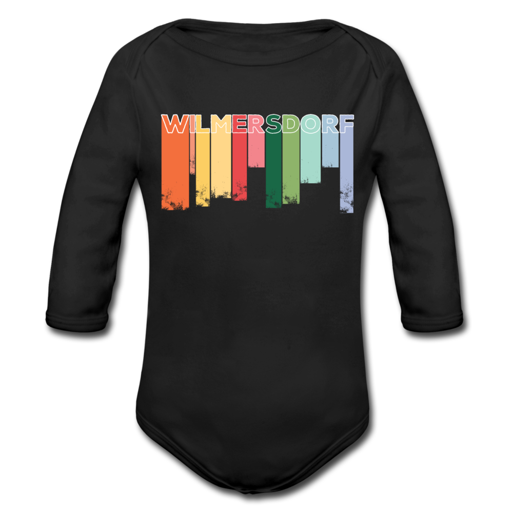 Wilmersdorf Regen - Bio-Langarmbody - Schwarz